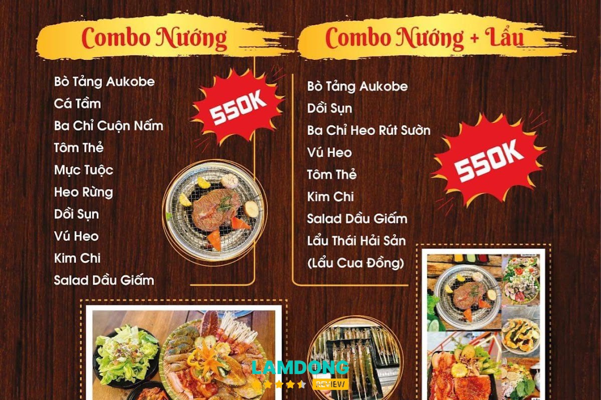 Hình ảnh menu tại SEN ĐÁ Quán BBQ