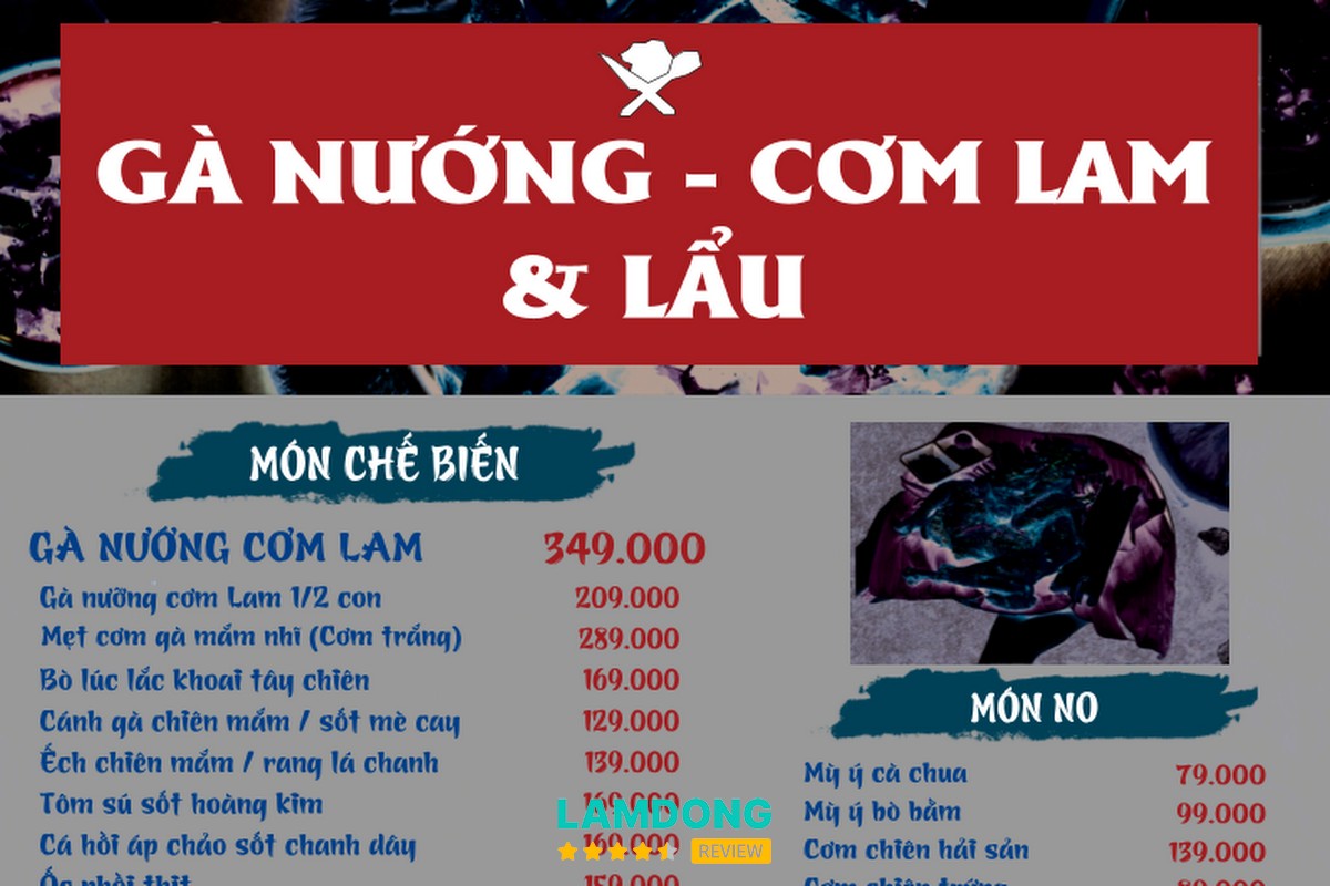 Hình ảnh menu tại Tiệm nướng Thương Thương