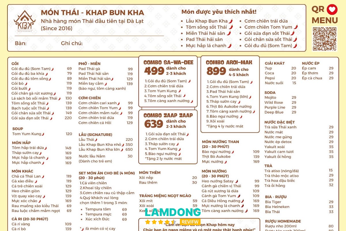 Không gian Món Thái - Khap Bun Kha