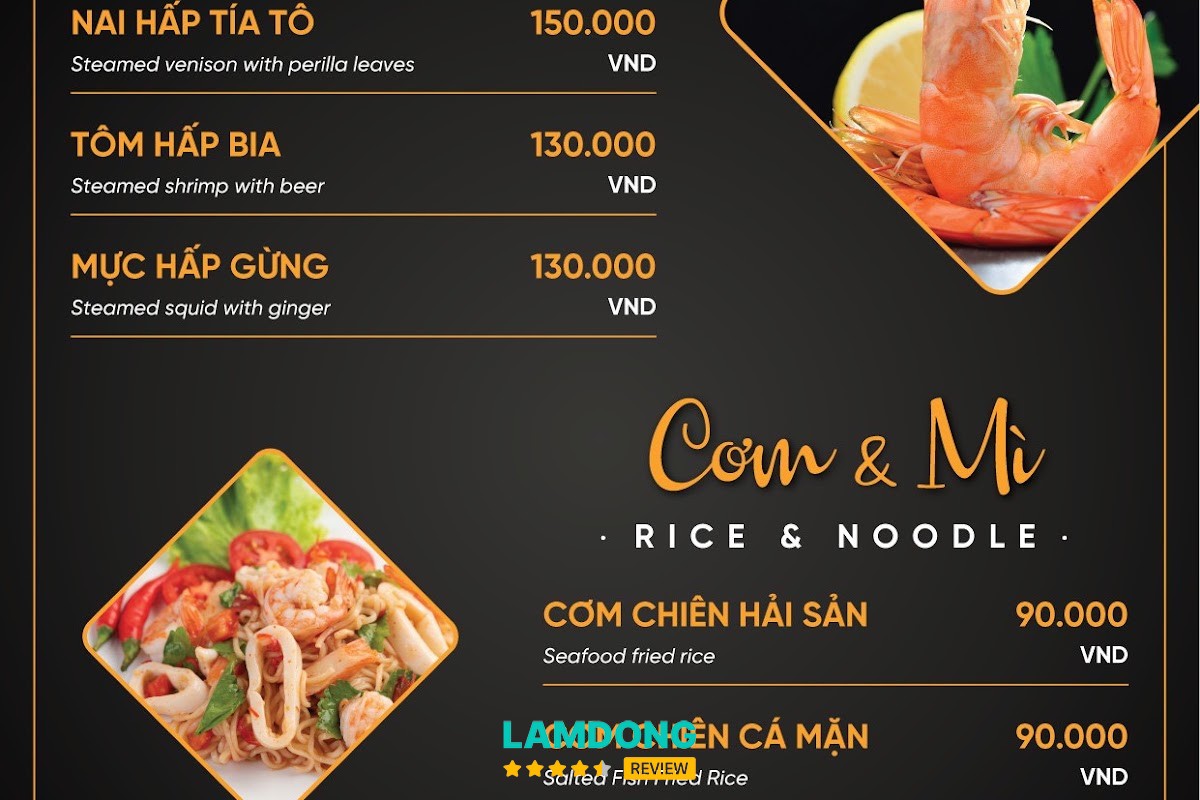 Hình ảnh menu tại DÂU CAMPING BBQ ĐÀ LẠT