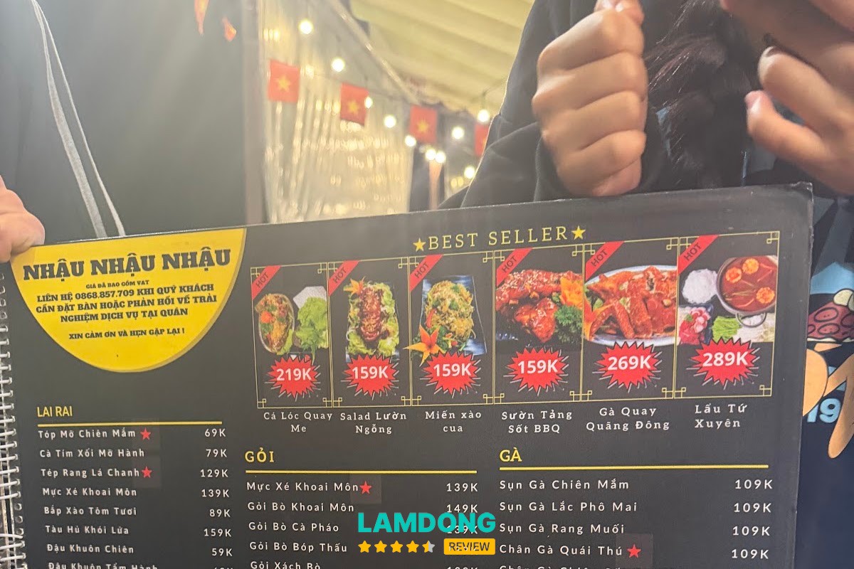 Menu Nhậu Nhậu Nhậu tại Đà Lạt