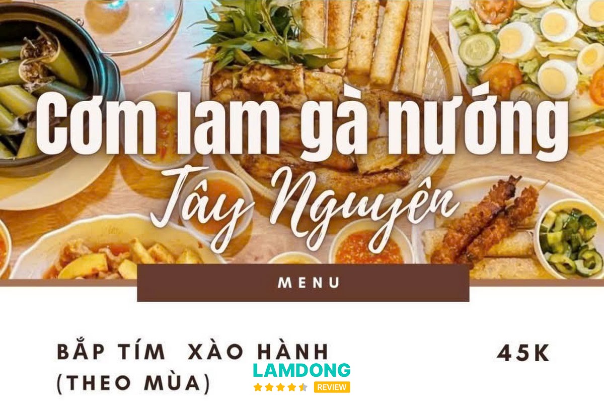 Menu Cơm lam gà nướng Tây Nguyên Đà Lạt