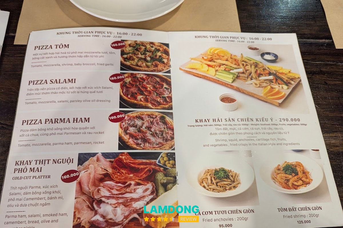 Menu Barn House BBQ And Beer Đà Lạt