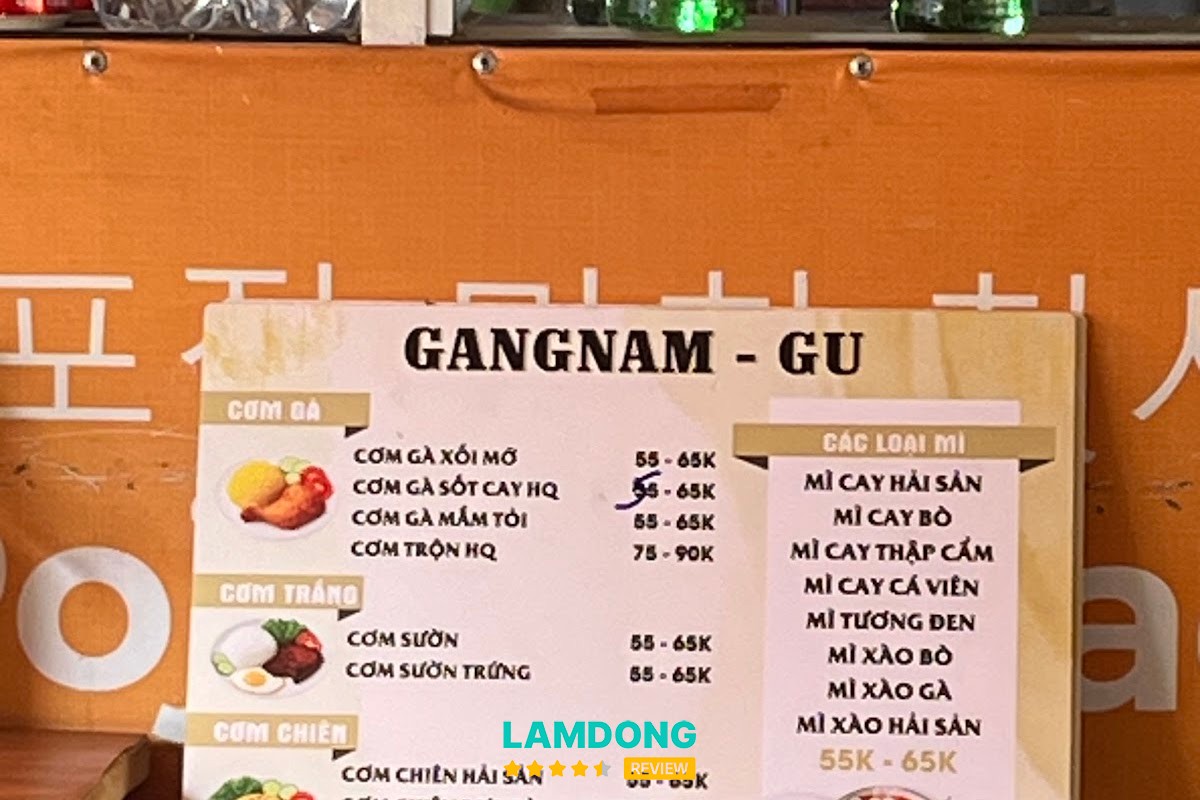 Menu Lẩu - Nướng Gangnam-Gu Đà Lạt