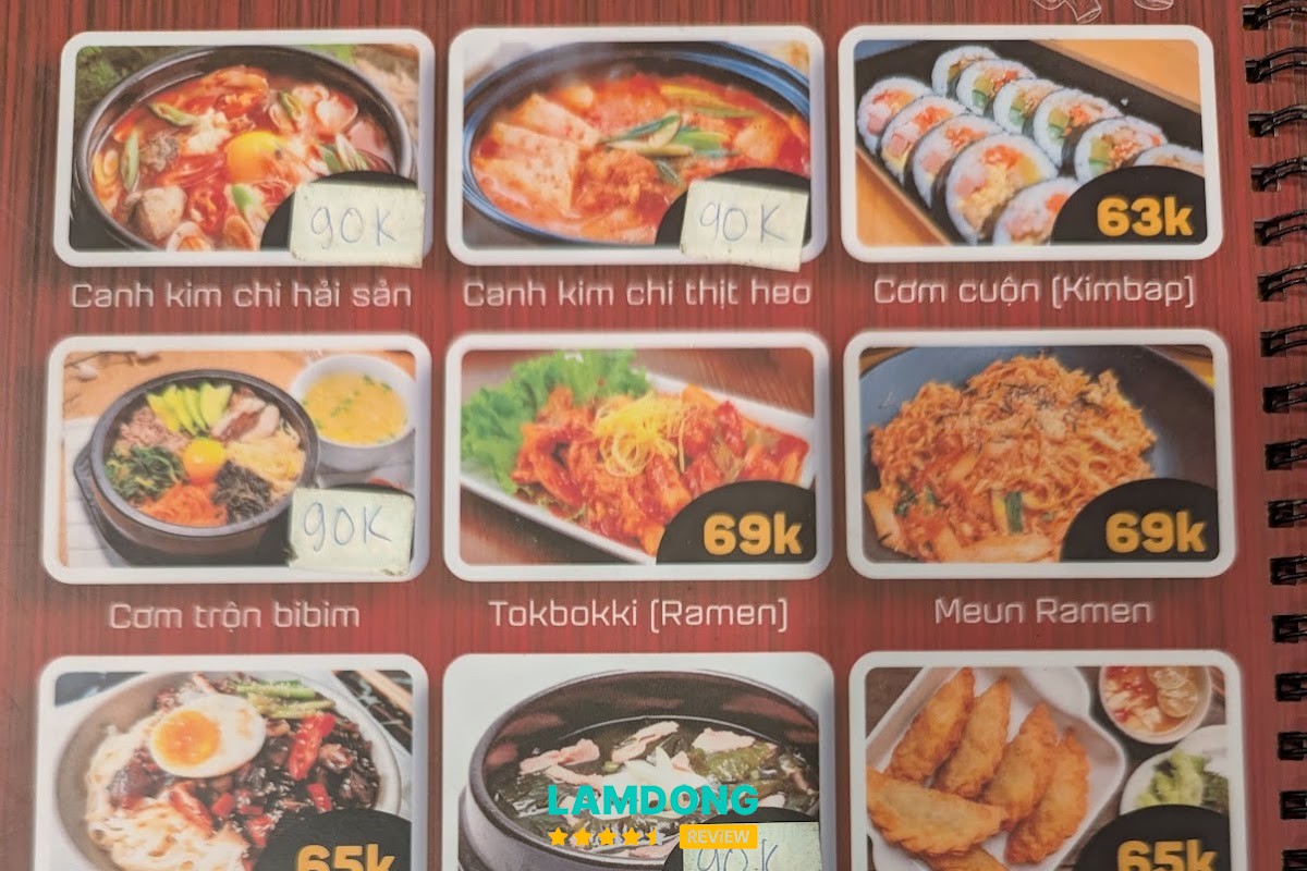 Hình ảnh menu tại Gangnam-Gu