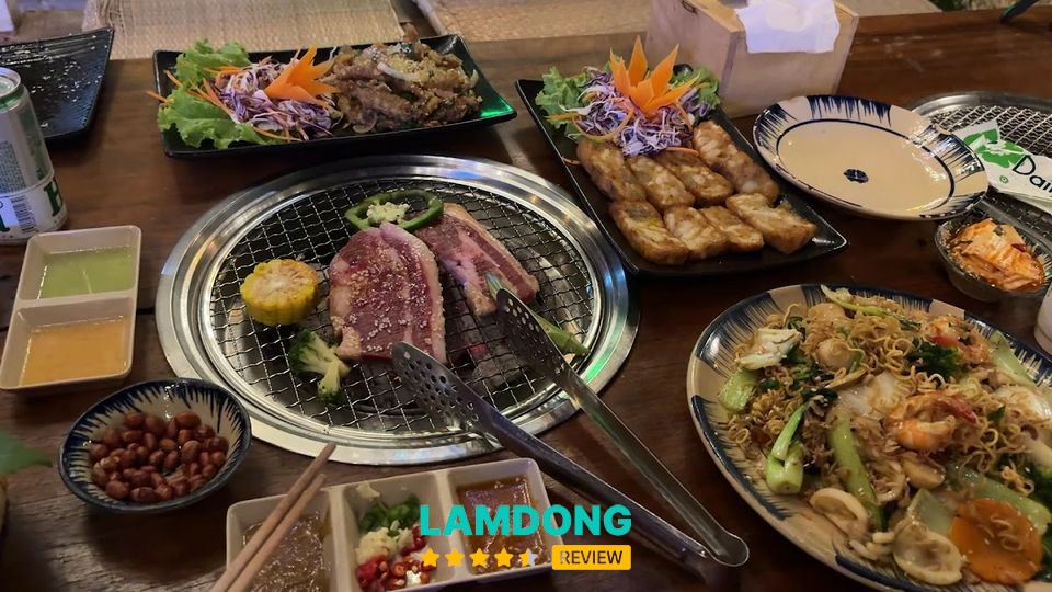 Các món nướng tại Trại Nướng