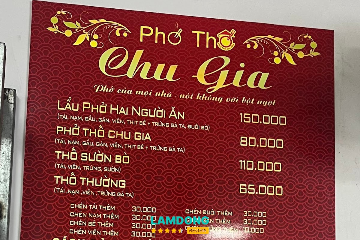 Không gian Phở Thố Chu Gia