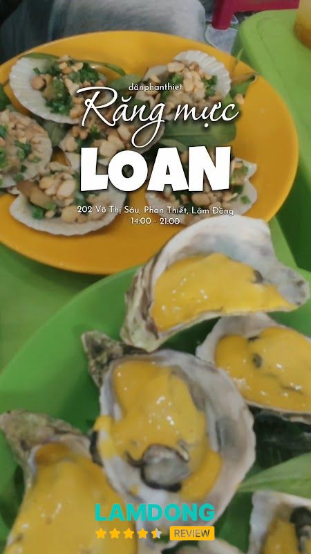 Các món răng mực tại Răng Mực Loan